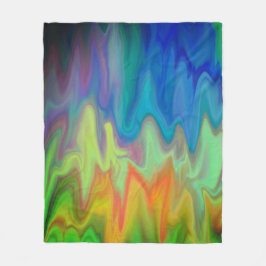 Branderige kleuren fleece deken