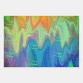 Branderige kleuren inpakpapier vel (Voorkant)