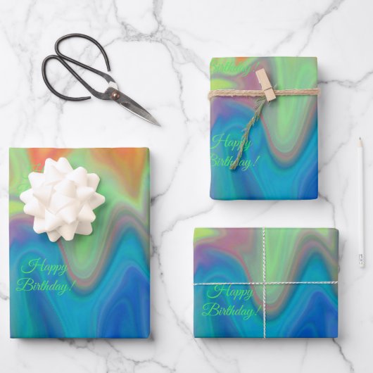 Branderige kleuren inpakpapier vel (Voorkant)