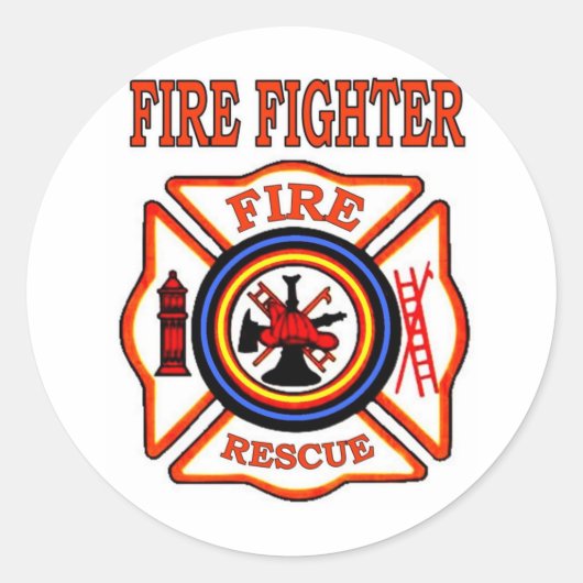 BRANDFIGHTER RONDE STICKER (Voorkant)