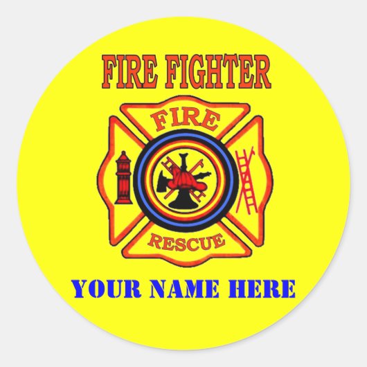 BRANDFIGHTER RONDE STICKER (Voorkant)