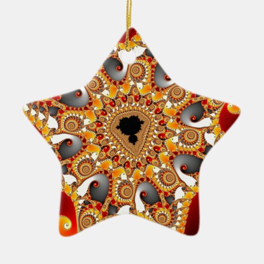 Brandfractal Keramisch Ornament (Voorkant)