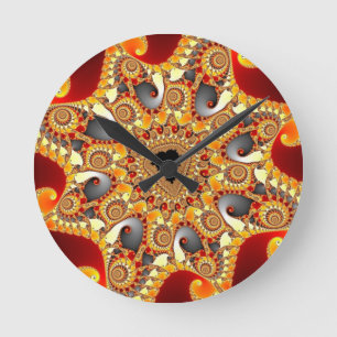 Brandfractal Ronde Klok