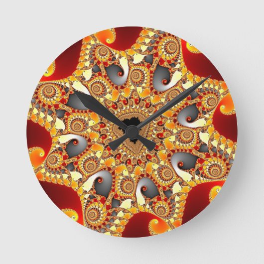 Brandfractal Ronde Klok (Voorkant)
