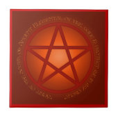 Brandgeest Pentacle Altar Tegeltje (Voorkant)