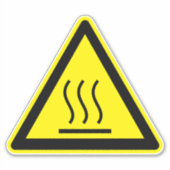 Brandgevaar Heet oppervlaktelabel Sticker (Voorkant)