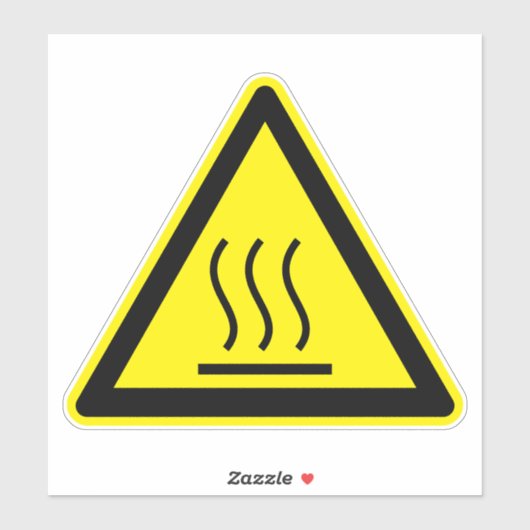 Brandgevaar Heet oppervlaktelabel Sticker (Vel)