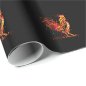 Brandhaard. Ontvlambaar koel ontwerp van de diermu Cadeaupapier (Rol Hoek)