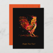 Brandhaard. Ontvlambaar koel ontwerp van de diermu Feestdagenkaart (Voorkant / Achterkant)