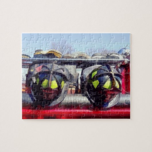 Brandhelm en -laarzen legpuzzel (Horizontaal)