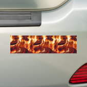 BRANDHOT-EMBERS VLAMEN RODE ORANJE ZWARTE FOTOGRAF BUMPERSTICKER (Op auto)