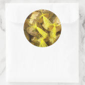 Brandhout bundels ronde sticker (Tas)