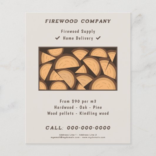 Brandhout Levering & Levering Flyer (Voorkant)