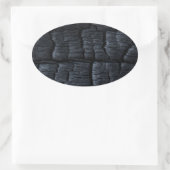 Brandhout Ovale Sticker (Tas)