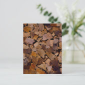 Brandhout rustieke cabine hout graan boom schors p briefkaart (Staand voorkant)