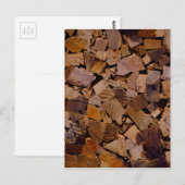 Brandhout rustieke cabine hout graan boom schors p briefkaart (Voorkant / Achterkant)