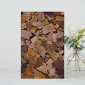 Brandhout rustieke cabine hout graan boom schors p briefpapier (Staand voorkant)