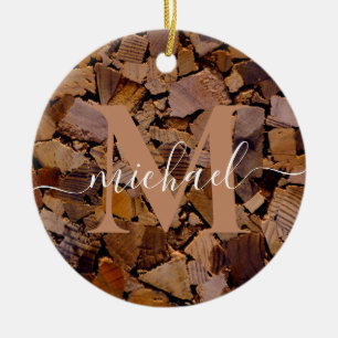 Brandhout rustieke cabine hout graan boom schors p keramisch ornament