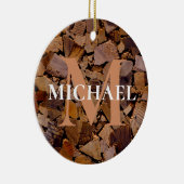 Brandhout rustieke cabine hout graan boom schors p keramisch ornament (Rechts)