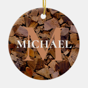 Brandhout rustieke cabine hout graan boom schors p keramisch ornament