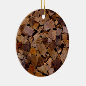 Brandhout rustieke cabine hout graan boom schors p keramisch ornament (Rechts)