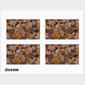 Brandhout rustieke cabine hout graan boom schors p rechthoekige sticker (Vel)