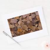 Brandhout rustieke cabine hout graan boom schors p rechthoekige sticker (Envelop)