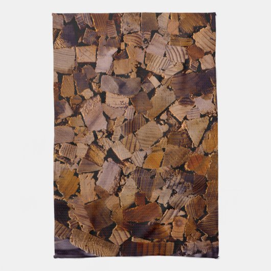 Brandhout rustieke cabine hout graan boom schors p theedoek (Verticaal)