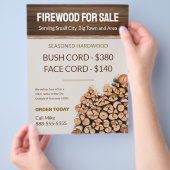 Brandhout te koop Business Flyer Sjabloon (Hand)