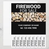 Brandhout te Koop Hout Flyer Afscheur stroken (Voorkant / Achterkant)