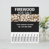 Brandhout te Koop Hout Flyer Afscheur stroken (Staand voorkant)