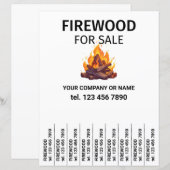 Brandhout te Koop Hout Flyer Afscheur stroken (Voorkant / Achterkant)