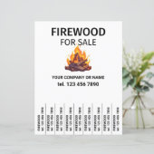 Brandhout te Koop Hout Flyer Afscheur stroken (Staand voorkant)