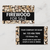 Brandhout te koop Professioneel Klein Bedrijf Visitekaartje (Voorkant / Achterkant)