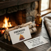 Brandhout Te Koop Professionele Kleine Onderneming Visitekaartje