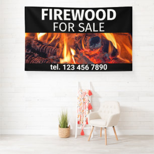 Brandhout te koop Vlam Weg Kant Bedrijf Spandoek
