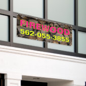 Brandhout voor verkoop aangepaste banner (Buitenkant Gebouw)