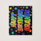 "BRANDI" Voornaam, Fun "HAPPY BIRTHDAY" Legpuzzel (Verticaal)