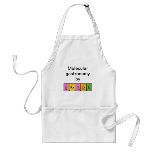 Brandin periodiek table name apron standaard schort (Voorkant)