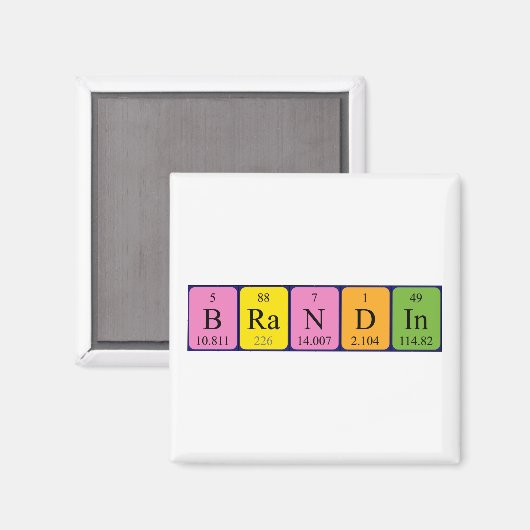 Brandin periodiek table name magnet (Voorkant / Achterkant)