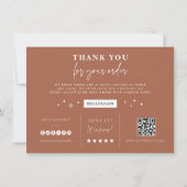Branding Coupon Kaart Small Business Shop Bedankt (Achterkant)