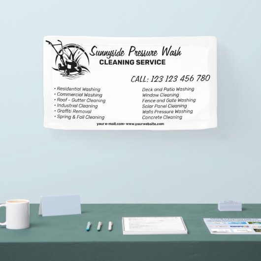Branding For Pressure Washing Cleaning Business Spandoek (Beurs)