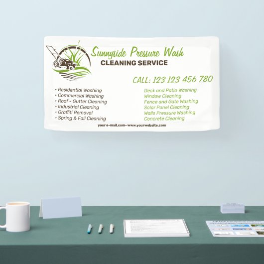 Branding For Pressure Washing Cleaning Business Spandoek (Beurs)