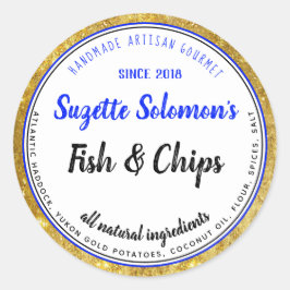 Branding Gold Trim Ingrediënten Eten Label