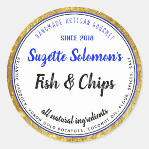 Branding Gold Trim Ingrediënten Eten Label