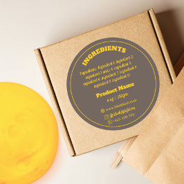 Branding ingrediënten Product Label Sticker