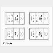 Branding  Logo Dank u Rechthoekige Sticker (Vel)