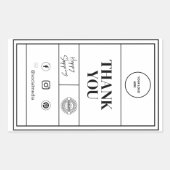 Branding  Logo Dank u Rechthoekige Sticker (Voorkant)