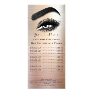 Branding prijslijst Lash Brow Extension Eyes Lips Reclamekaart