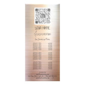 Branding prijslijst Lash Brow Extension Eyes Lips Reclamekaart (Voorkant)